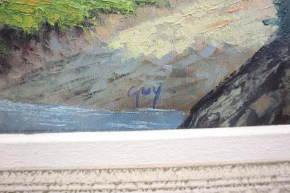 GUY, 20th century school
Seaside
Oil on canvas...
