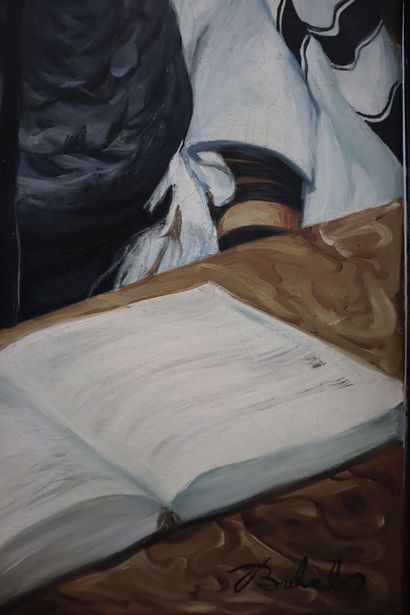 BUKEL, 20th century
Study of the law
Oil...