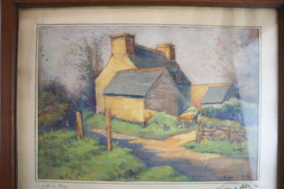 20th century school
Farm landscape and grove
Two...