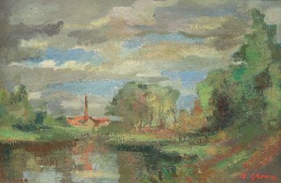 NOEMIE GRAVEY- French school, 19th-20th century
Landscape...