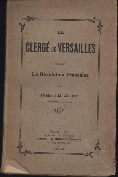 [VERSAILLES] ABBE T.M. ALLIOT «Le Clergé...