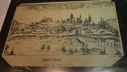 Reproduction de Pontoise d'après un dessin...