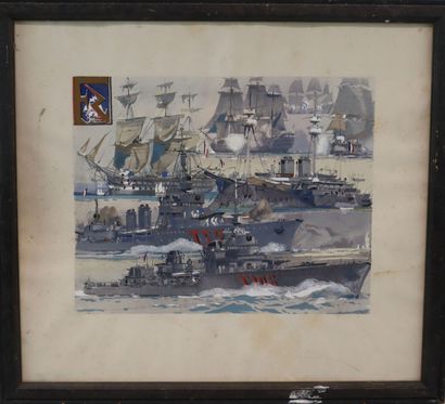 MARIN-MARIE (1901-1987), Torpilleur Foudroyant,...