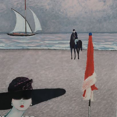 Ramon DILLEY (1932-2013)
Elegant in Dauville
Lithograph...
