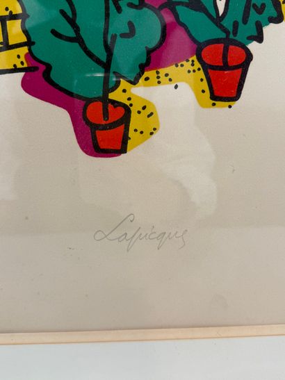 LAPICQUES 
Abstract equitation 
Lithograph...