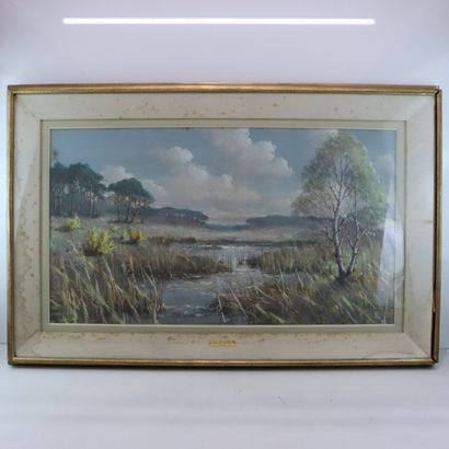 G. COX 
Landscape 
Mixed media, pastel 
Dimensions:...