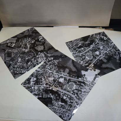 Exhibition posters in a drawing box 
Aerial...