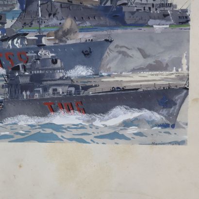 MARIN-MARIE (1901-1987), Torpilleur Foudroyant,...