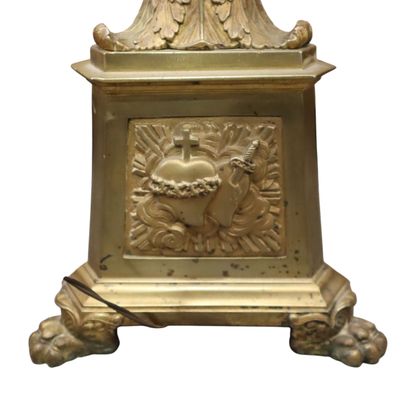 Pique-cierge mounted in bronze lamp 19th...