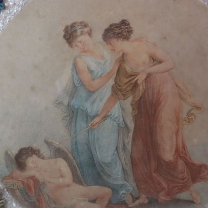 In the 18th century taste. 
Set of two engravings...