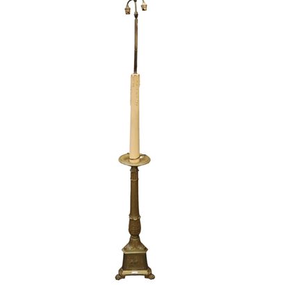Pique-cierge mounted in bronze lamp 19th...