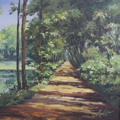LAFAILLE
A walk in the forest 
Panel on wood...