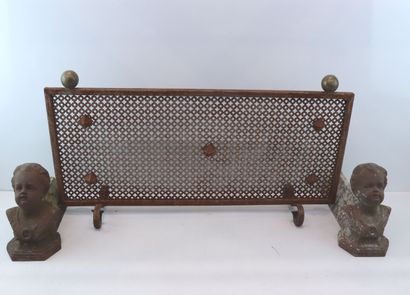 Cast iron fireback signed LUCAS 
Featuring...