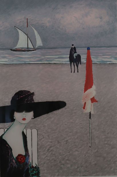 Ramon DILLEY (1932-2013)
Elegant in Dauville
Lithograph...