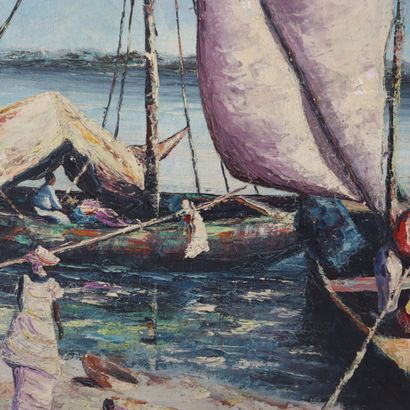 F.Ekwalla 20th century. 
Landscape on the...