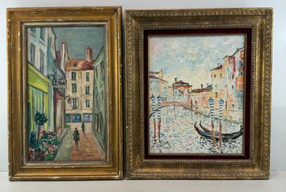 Set of two paintings including: 
RAYNAL 
View...