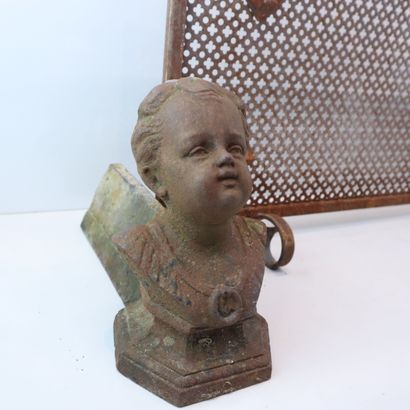Cast iron fireback signed LUCAS 
Featuring...