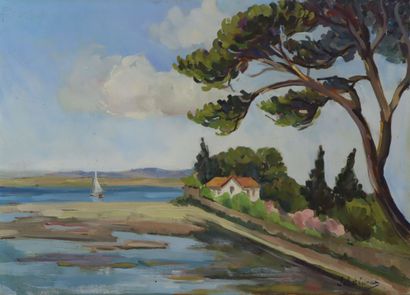 20th century French school.
Lot of two oils...