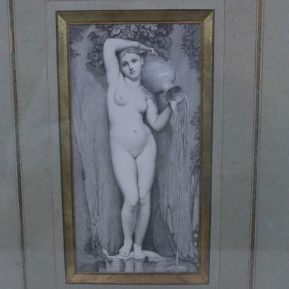 After Ingres 
The spring
Framed engraving...