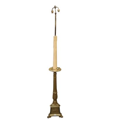 Pique-cierge mounted in bronze lamp 19th...