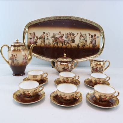 BOHEMIA. Fine porcelain service 
Beige and...