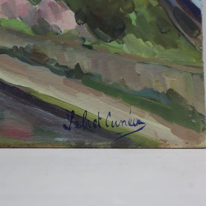 20th century French school.
Lot of two oils...