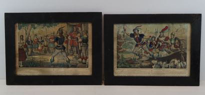 School of the 19th century. 
Set of two William...