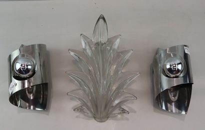 Design wall light set 
Glass and metal 
Max....