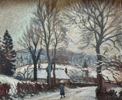 20th century French school. 
Animated Snow...