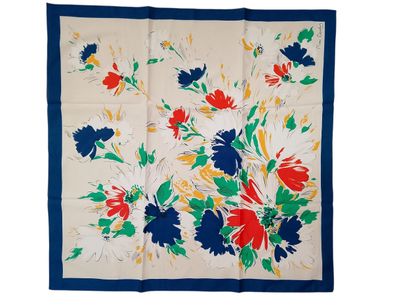 Set of nine scarves in silk, cotton, and...