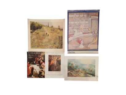 Set of paintings, frames, and posters: 

20th-century...