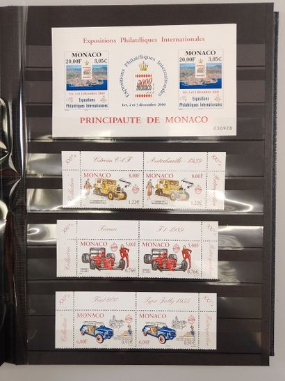 Suite of eight stamp albums, mainly Monaco:...