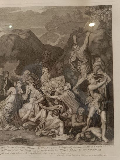 Lot of two engravings, including: 
19th century...