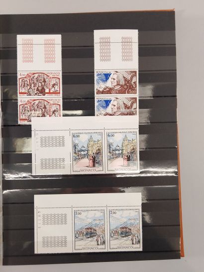 Suite of eight stamp albums, mainly Monaco:...