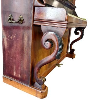Gaveau upright piano in walnut and walnut...