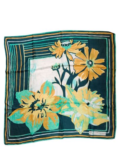 Set of nine scarves in silk, cotton, and...