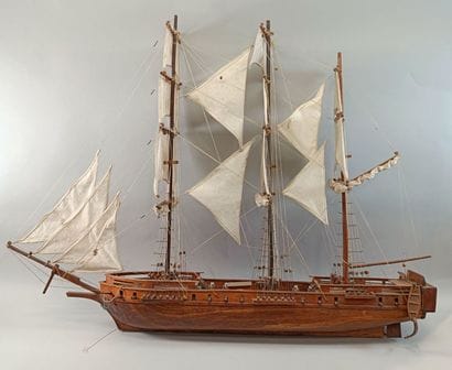 Wooden model of a three-masted ship
20th...