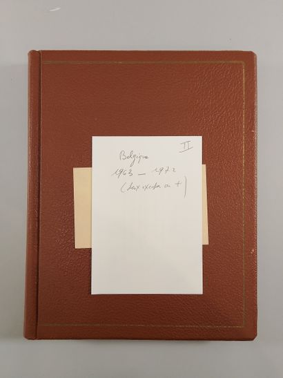 Suite of four stamp albums, mainly Belgian:...
