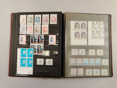 Suite of four stamp albums, mainly Belgian:...