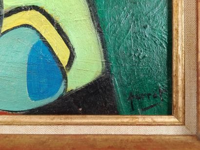 A pair of modern oil paintings: 
20th-Century...