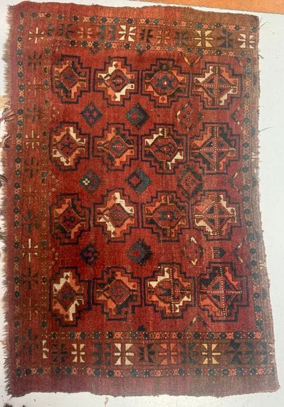 Set of four wool rugs with geometric patterns
ranging...