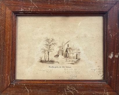 19th-century school. 
Mill near Île Adam,...