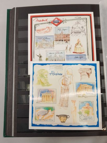 Suite of eight stamp albums, mainly Monaco:...