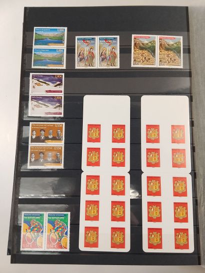 Suite of eight stamp albums, mainly Monaco:...