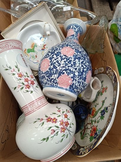 Assortment including tableware, vases, serving...