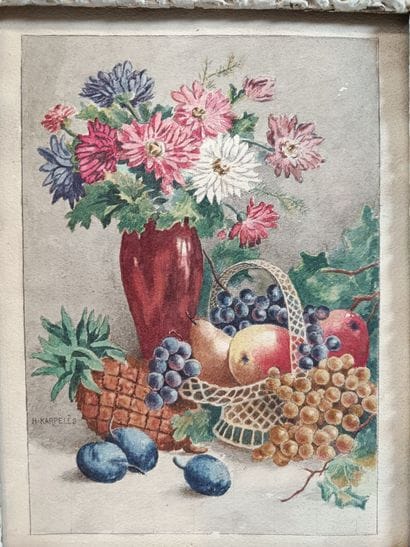 Set of six signed still lifes, including:
H....