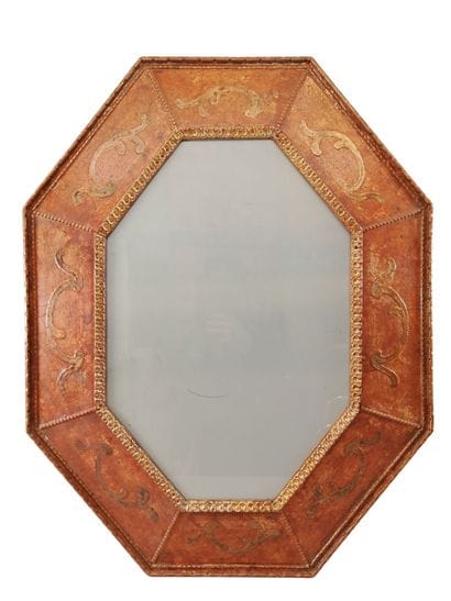Two decorative gilded wood mirrors 
H: 89.5...