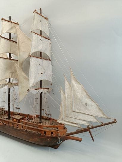 Wooden model of a three-masted ship
20th...