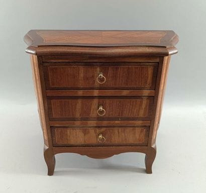 Small miniature Louis XV-style wooden cabinet...