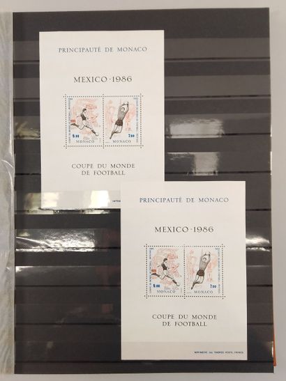 Suite of eight stamp albums, mainly Monaco:...
